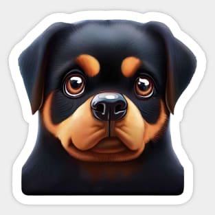 Playful Rottweiler Sticker